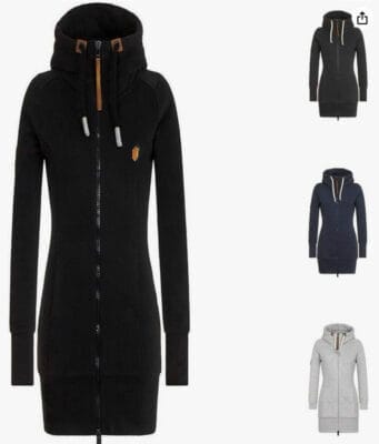 Lange Sweatjacke für Damen - 50% Rabatt 1 Sweatjacke