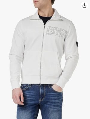 Tommy Hilfiger Herren Hoodie mit Reissverschluss Badged Graphic Zip Through Zipper