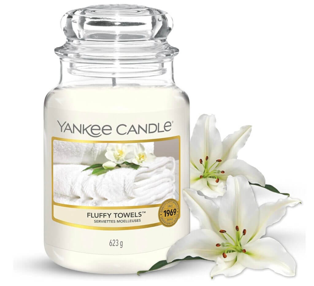 Yankee Candle Duftkerze Fluffy Towels – 37% Rabatt