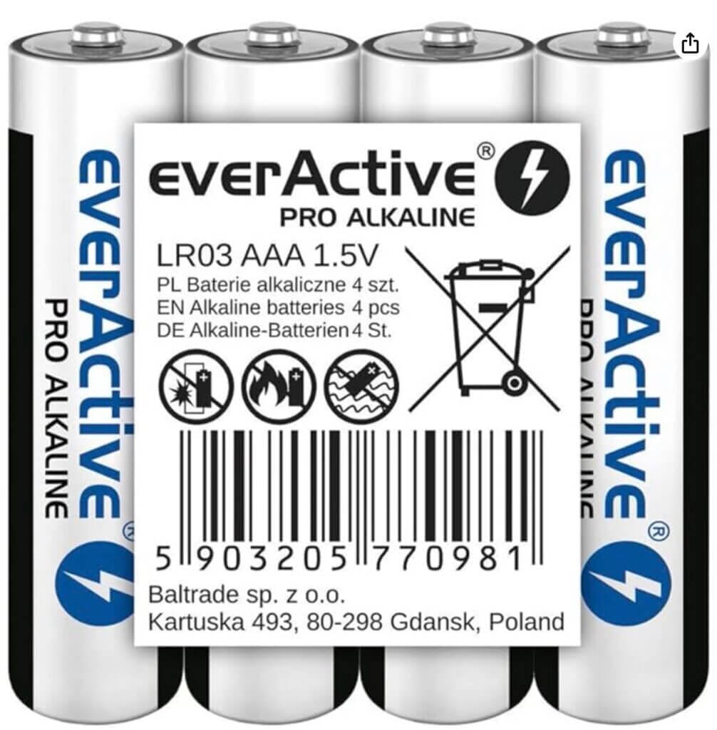 everActive AAA Batterien 48er Pack, Pro Alkaline – 31% Rabatt