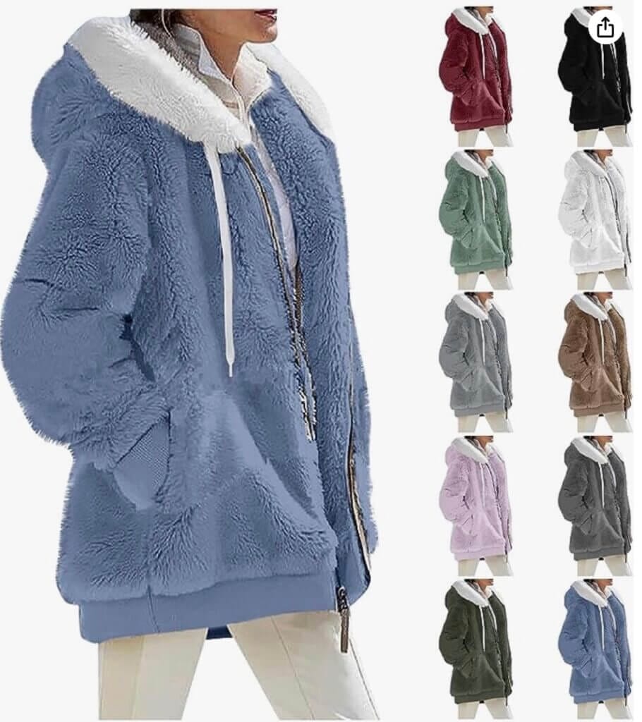 TIMELYE Plüschjacke – 50% Rabatt