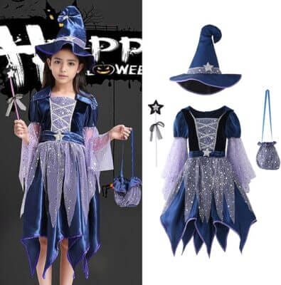 Halloween Kostüm Hexenkostüm Kinder