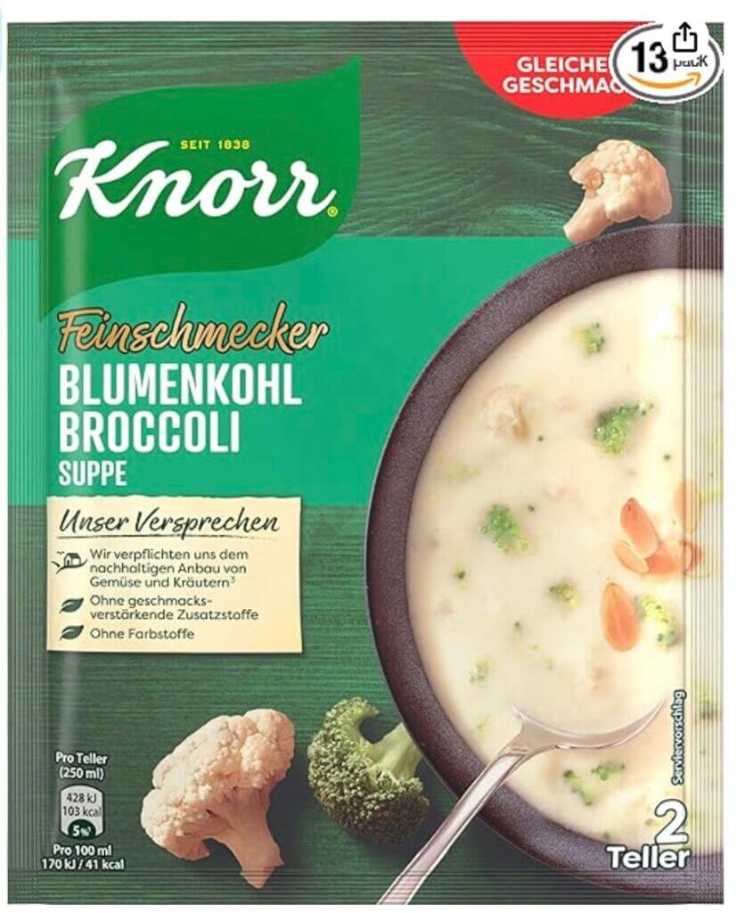 Knorr Feinschmecker Blumenkohl Broccoli Suppe 13er Pack - 31% Rabatt