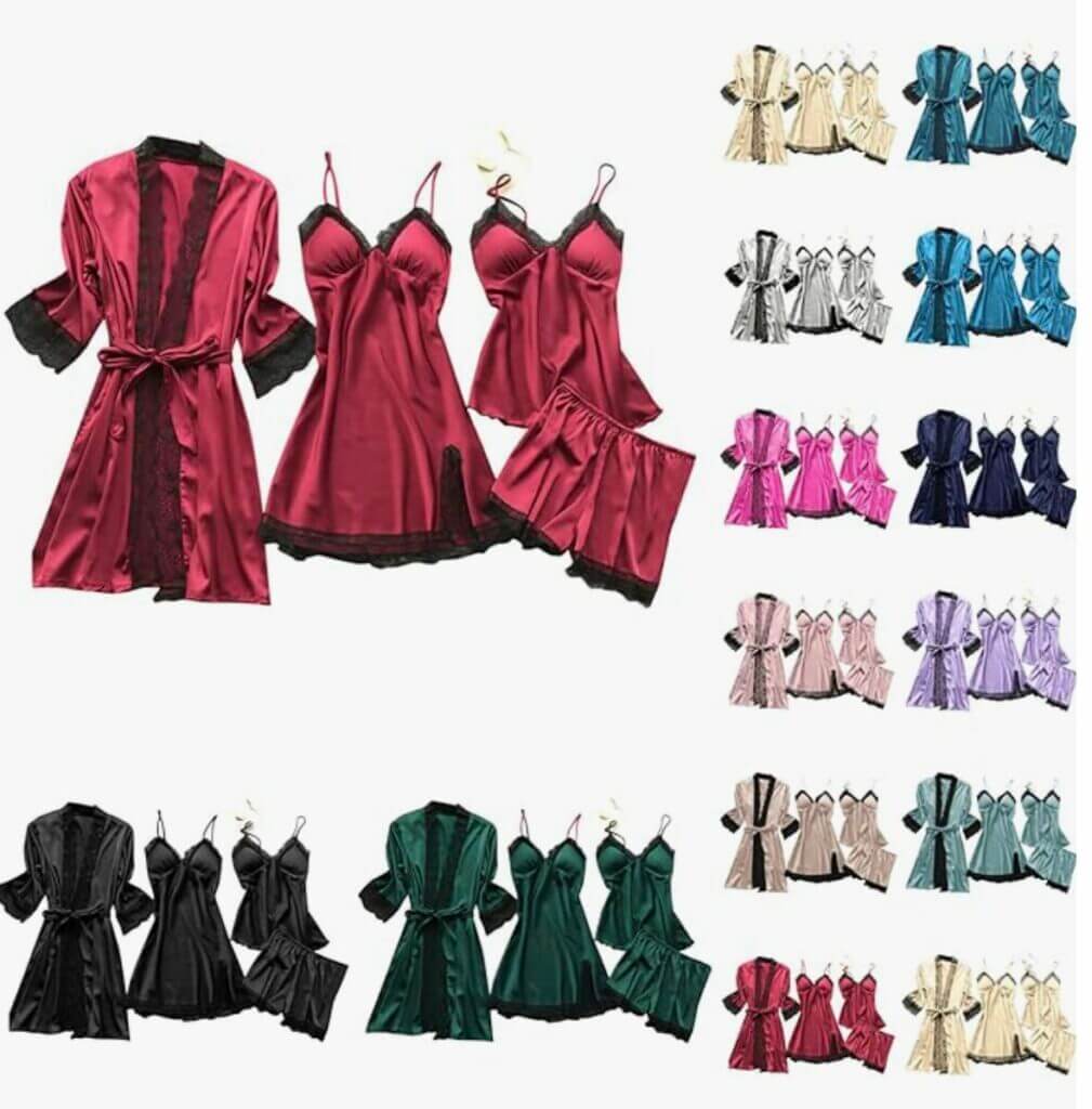 Damen Pyjama Set (4-teilig) – 50% Rabatt