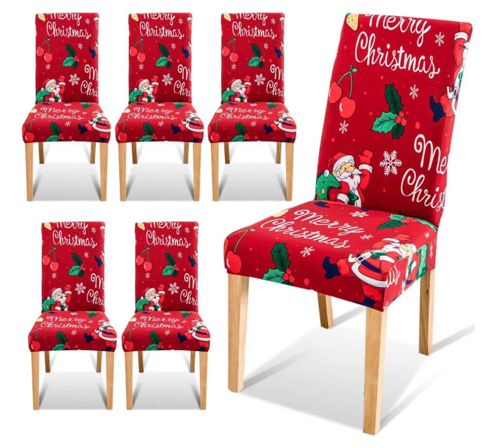 Joparri Weihnachten Stuhlüberzug (6er-Set) – 30% Rabatt