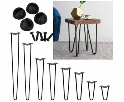 Cecaylie 4er Set Haarnadel Tischbeine - Stilvolle Tischfüße in Schwarz für Kaffeetische und Schreibtische 