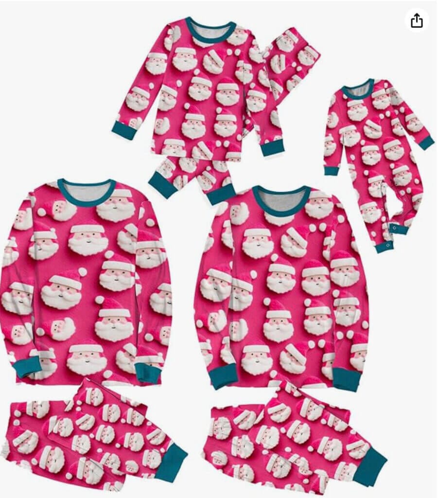 CUPOOD Weihnachtspyjama-Familien-Set – 50% Rabatt