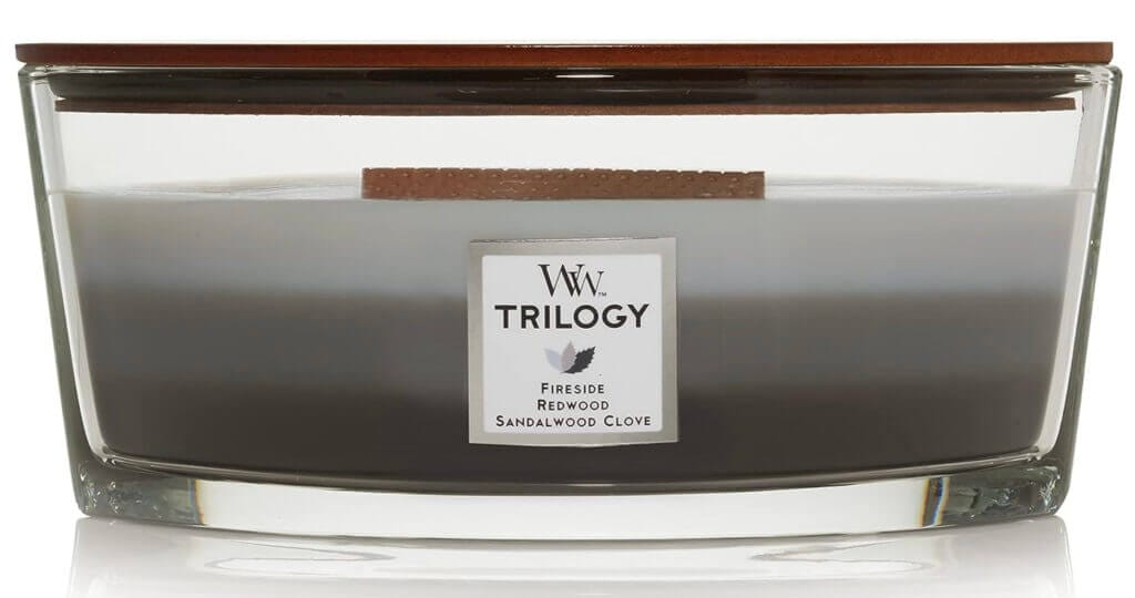 WoodWick Trilogy-Duftkerze Warm Woods – 34% Rabatt