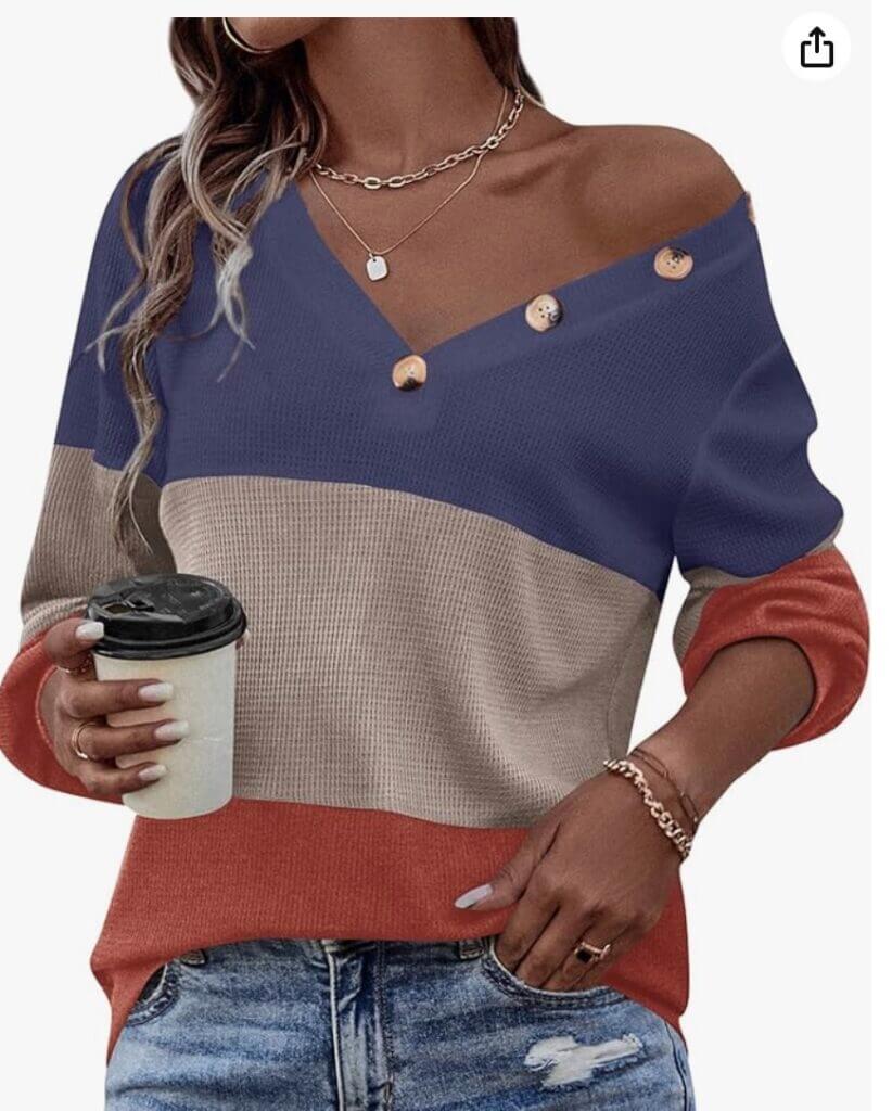 MAVIS LAVEN Damen Waffelstrick Pullover 50% Rabatt