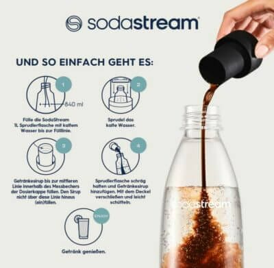 SodaStream Sirup Pepsi Zero Zucker Anwendung