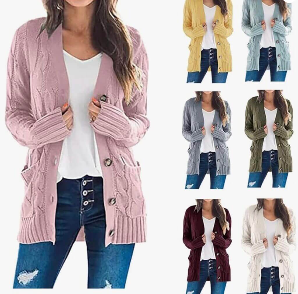 Damen Grobstrick Strickcardigan – 30% Rabatt