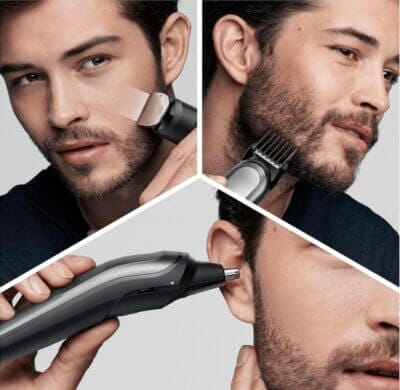 Braun Multi-Grooming-Kit 7 MGK7320: 10-in-1 Bart- und Haarschneider, wasserdicht, langlebig, effizient, für Männer.