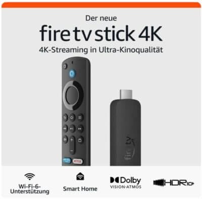 Der neue Amazon Fire TV Stick 4K mit Unterstuetzung fuer Wi Fi 6 sowie Streaming in Dolby VisionAtmos und HDR10