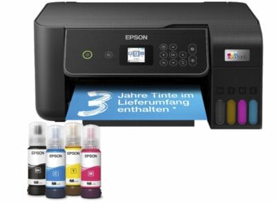 Sparsam und effizient: Epson EcoTank ET-2870 bietet Heat-Free Technologie und mobiles Drucken via Wi-Fi.