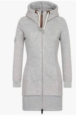 Grauer Kapuzenpullover