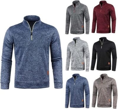Half Zip Pullover viele farbtöne