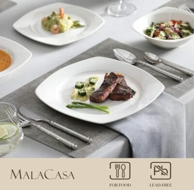 MALACASA Kombiservice aus Knochenporzellan1