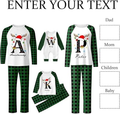 Personalisierte Weihnachts Pyjama Set
