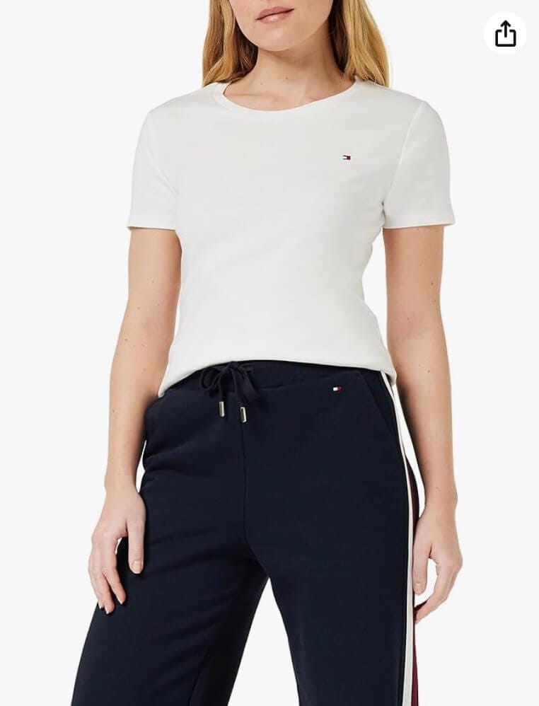 Tommy Hilfiger Damen T-Shirt Slim Cody Rib – 52% Rabatt