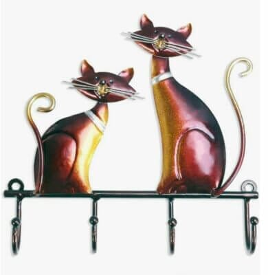 Tooarts Wandhaken Katzen-Design Metallhaken