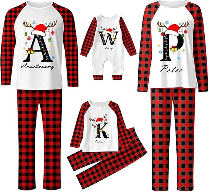 Personalisierbare Weihnachtspyjamas – 50% Rabatt