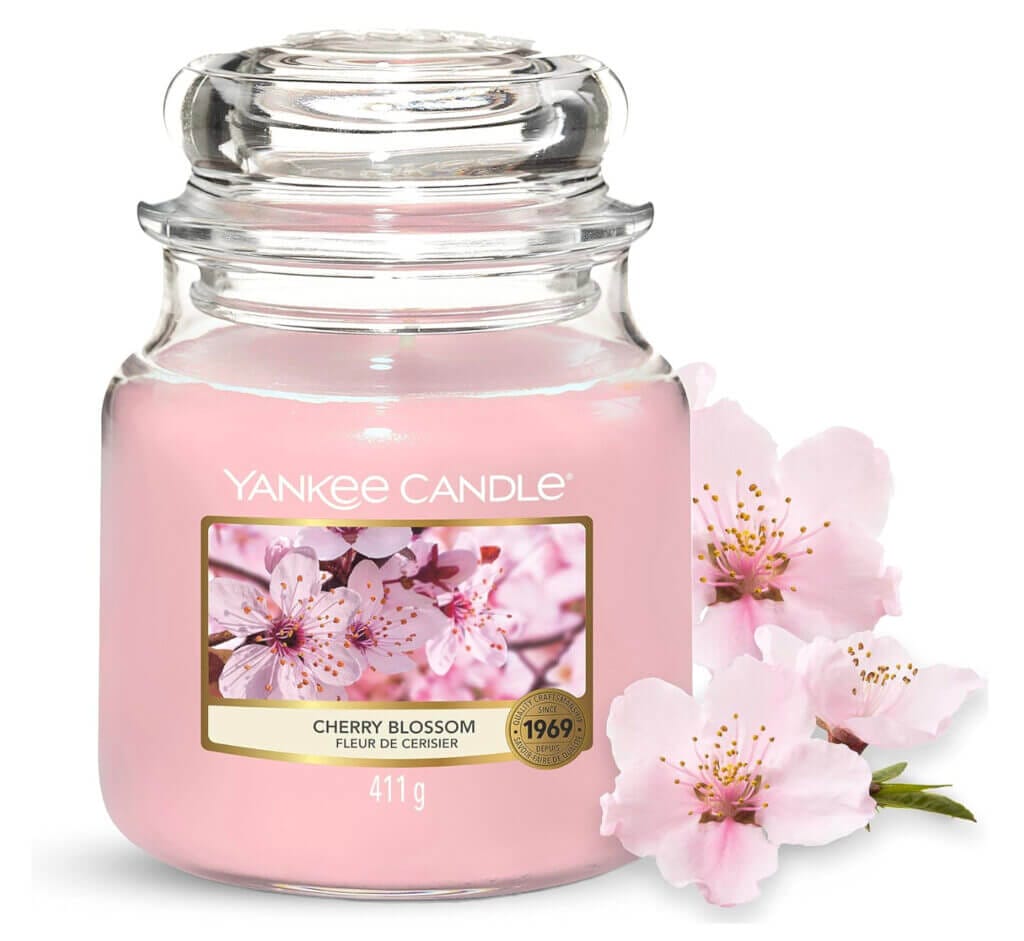 Yankee Candle Duftkerze im Glas (mittelgroß) in Cherry Blossom – 32% Rabatt