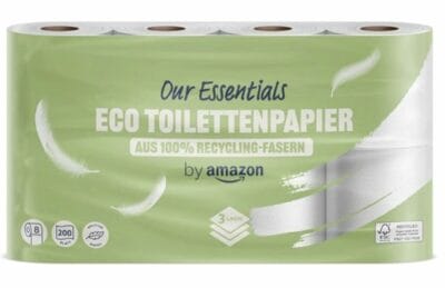 by Amazon ECO Toilettenpapier". Hergestellt aus 100% Recycling-Fasern