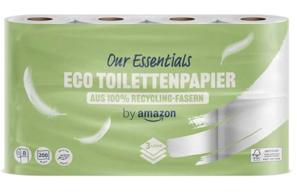 Bester Preis by Amazon ECO Toilettenpapier aus 100% Recycling-Fasern – Schnapper für 2,70 €