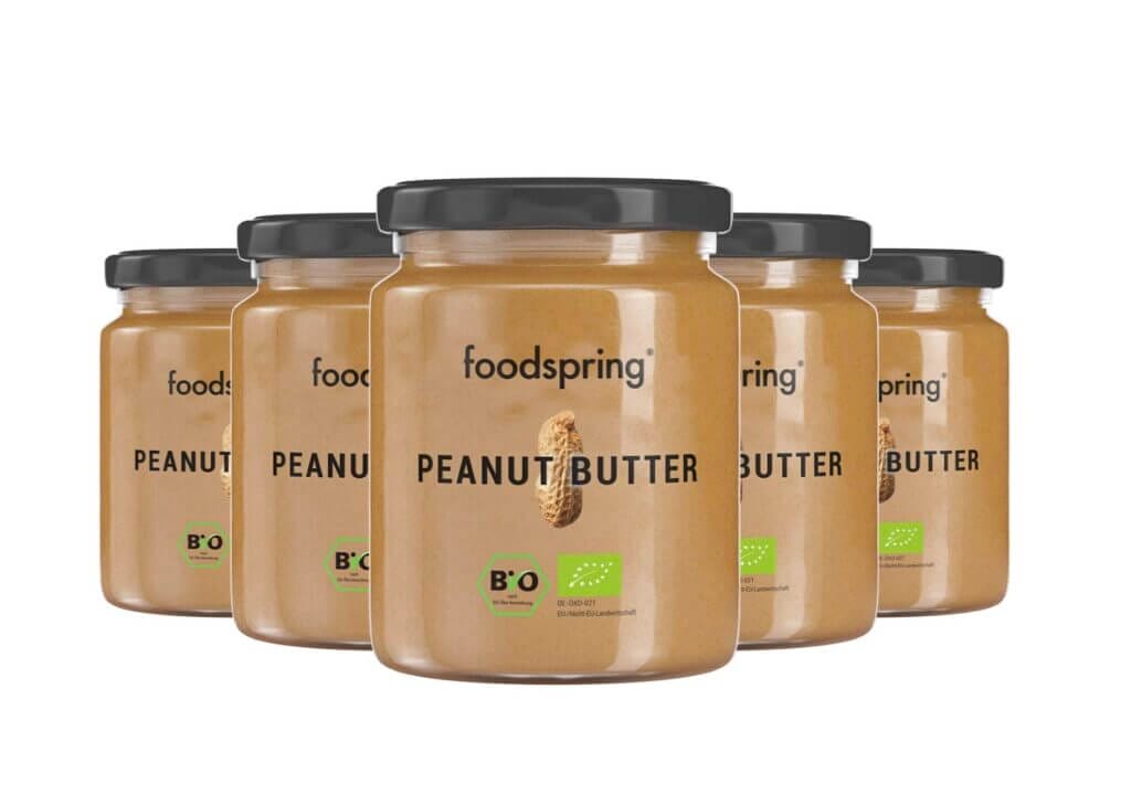 foodspring Bio Erdnussbutter 6er Pack – 50% Rabatt
