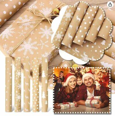 Geschenkpapier für Weihnachten - 30% Rabatt 4 geschenkpapier