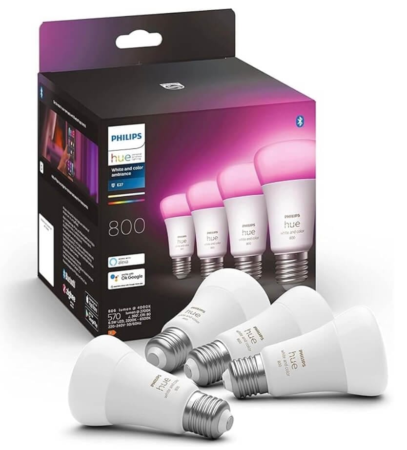 Philips Hue White & Color Ambiance E27 Viererpack – 25% Rabatt