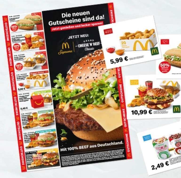 McDonalds gutscheine