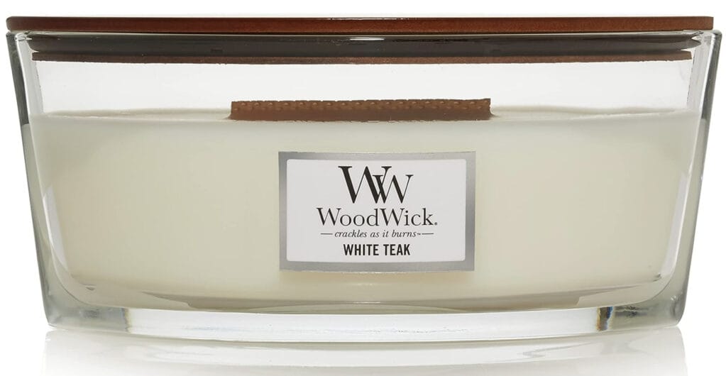 WoodWick Duftkerze White Teak – 38% Rabatt