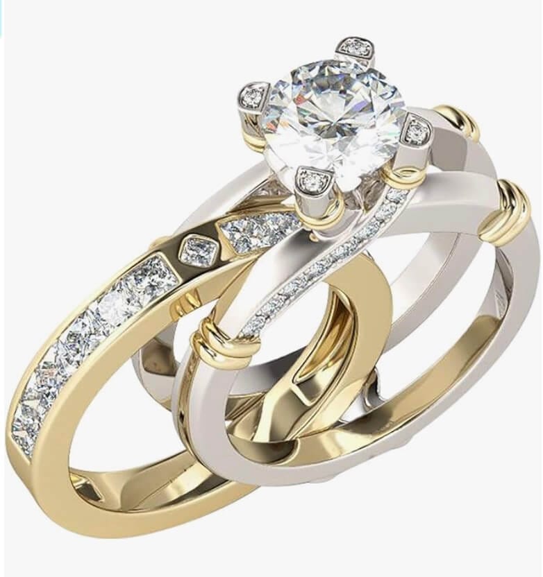 2-in-1 Damenring Set – 50% Rabatt