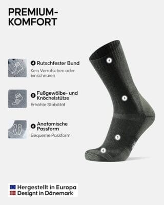 DANISH ENDURANCE Merino Wandersocken