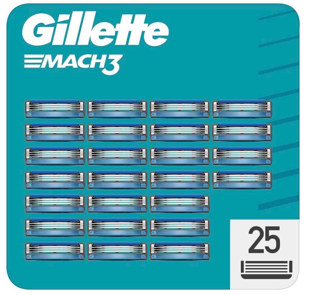 Gillette Mach3 Rasierklingen 25 Stück – 30% Rabatt