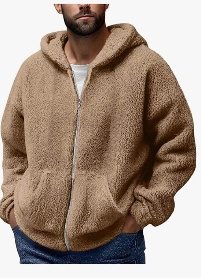 Herren Teddy Fleecejacke – 70% Rabatt
