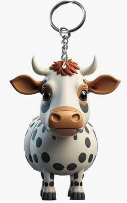 Schlüsselanhänger Kuh in verschiedenen Farben