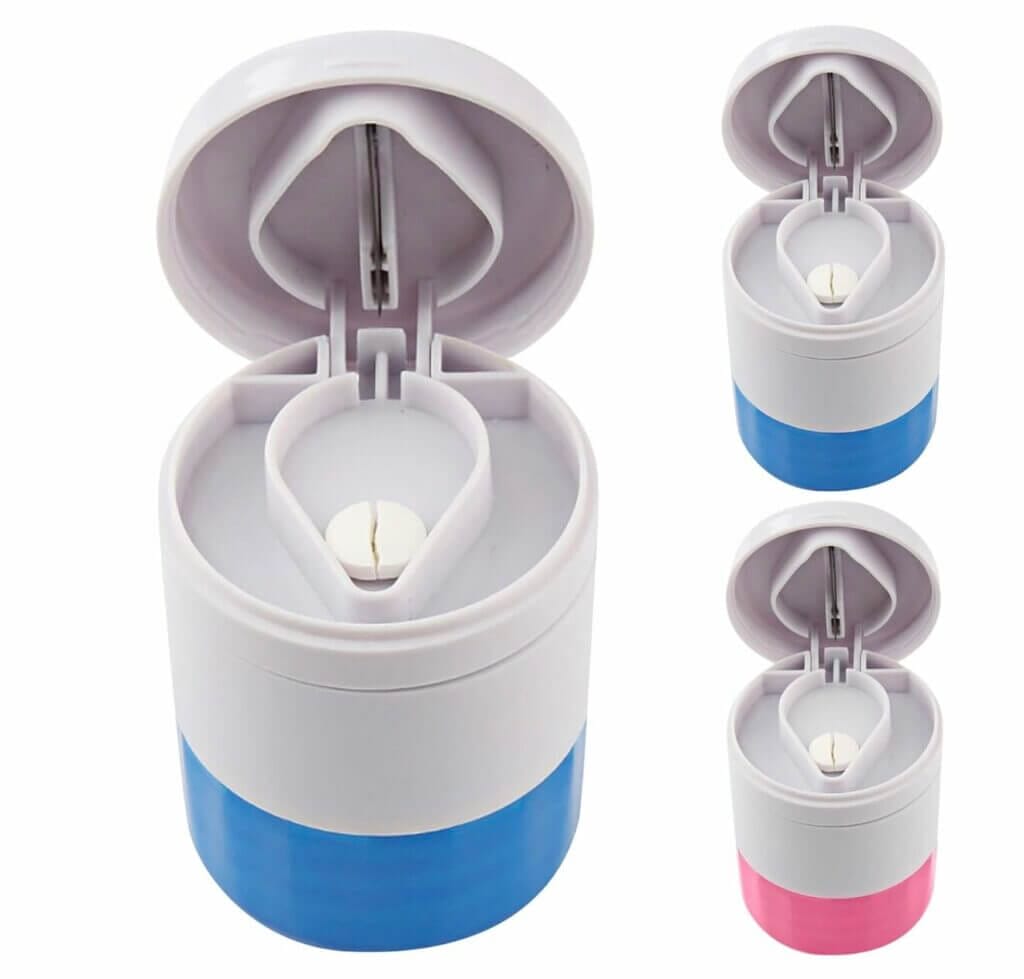 Tablettenteiler mit Aufbewahrungsfach – 50% Rabatt