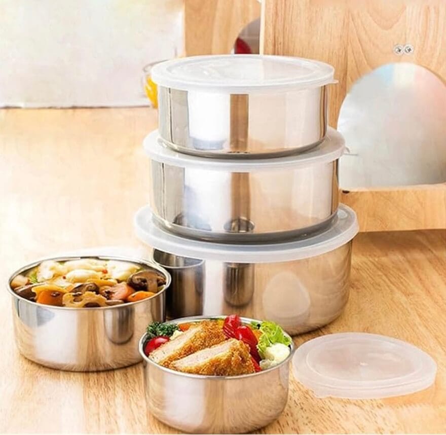 Changtai 5 Stück Edelstahl Frischhaltedosen mit Deckel – 50% Rabatt