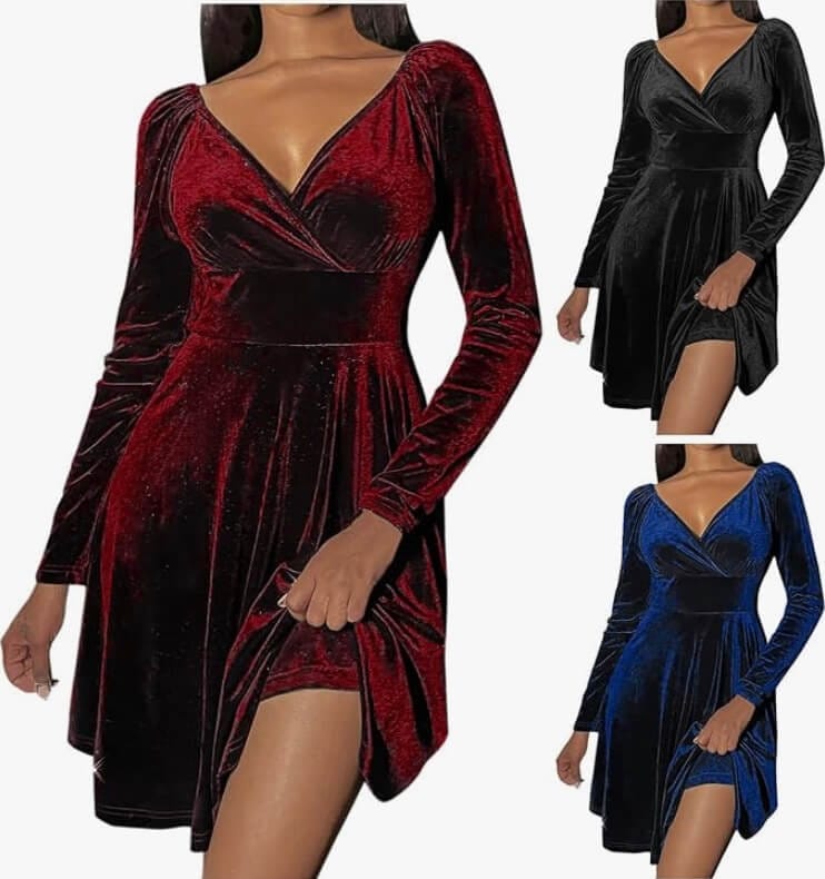 Damen Samtkleid – 50% Rabatt