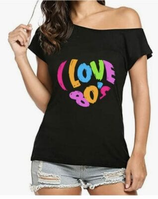 Damen T-Shirt mit 80er Jahre Print