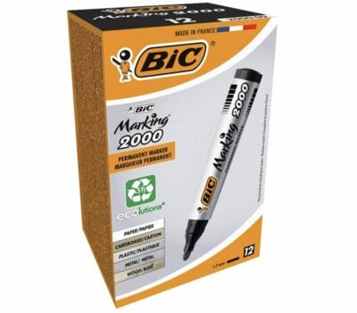Die BIC Marking 2000 Permanent Marker in Schwarz: Wasserfest, vielseitig und langlebig. Perfekt für verschiedene Oberflächen.