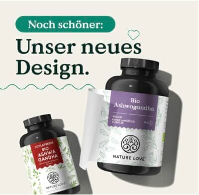 Ayurvedische Ruhe: 240 Kapseln Bio Ashwagandha, vegan, glutenfrei, 1.950 mg pro Tag.