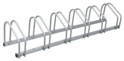 Der Fiqops Fahrradständer mit Platz für bis zu 6 Fahrräder ist hergestellt aus robustem Metall und mit einer einfachen Wandmontage, bietet dieser Bodenständer eine sichere Halterung für Ihre Fahrräder. 