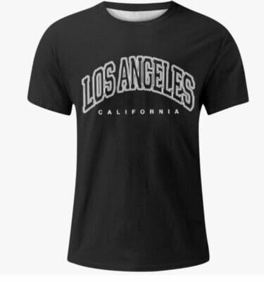 Stylisches Oversized T-Shirt für Herren: Lässiger Look mit Los Angeles Grafik. 