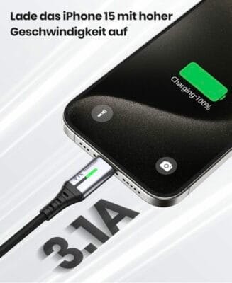 INIU USB C Kabel 2m - Schnell, robust, vielseitig. Ideal für iPhone 15, Galaxy S23, PS5 & mehr.