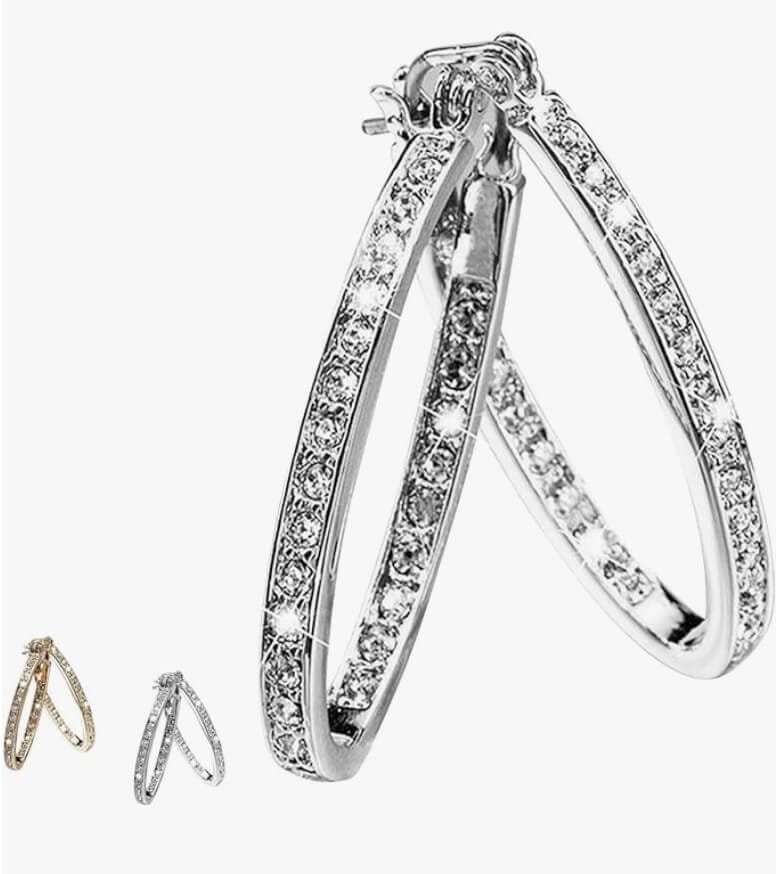 Glänzende Reifenohrringe – 50% Rabatt