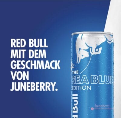 Red Bull Sea Blue Edition Juneberry: Energie und Beeren-Geschmack in einer Dose! Bestelle jetzt die 24er Palette.
