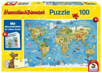 Schmidt Spiele Mauseschlau und Bärenstark Kinderpuzzle: Spaß und Wissensgewinn auf einer Reise um die Welt.
